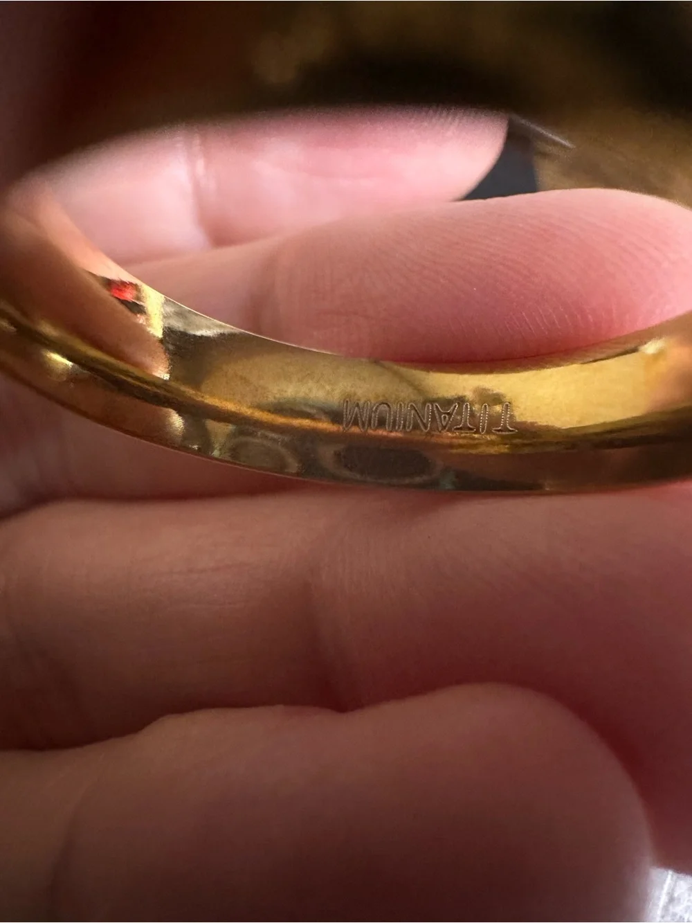 18K Gold-Titanium Classic Wedding Band Ring